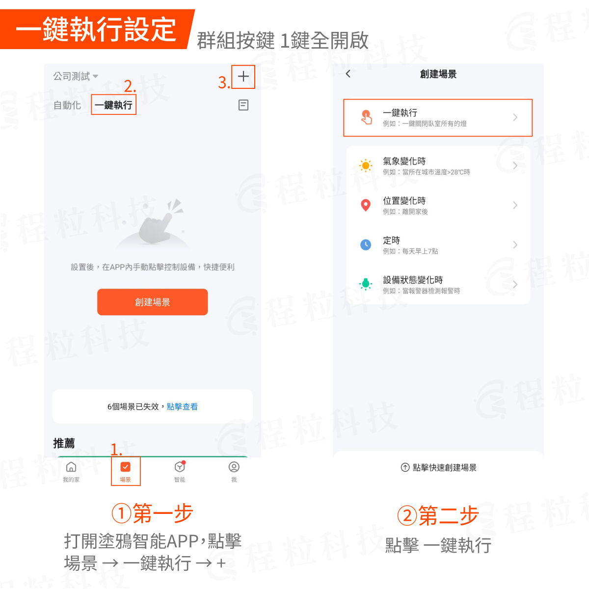 塗鴉智慧 App 教學：建立一鍵執行場景與智慧連動步驟一二